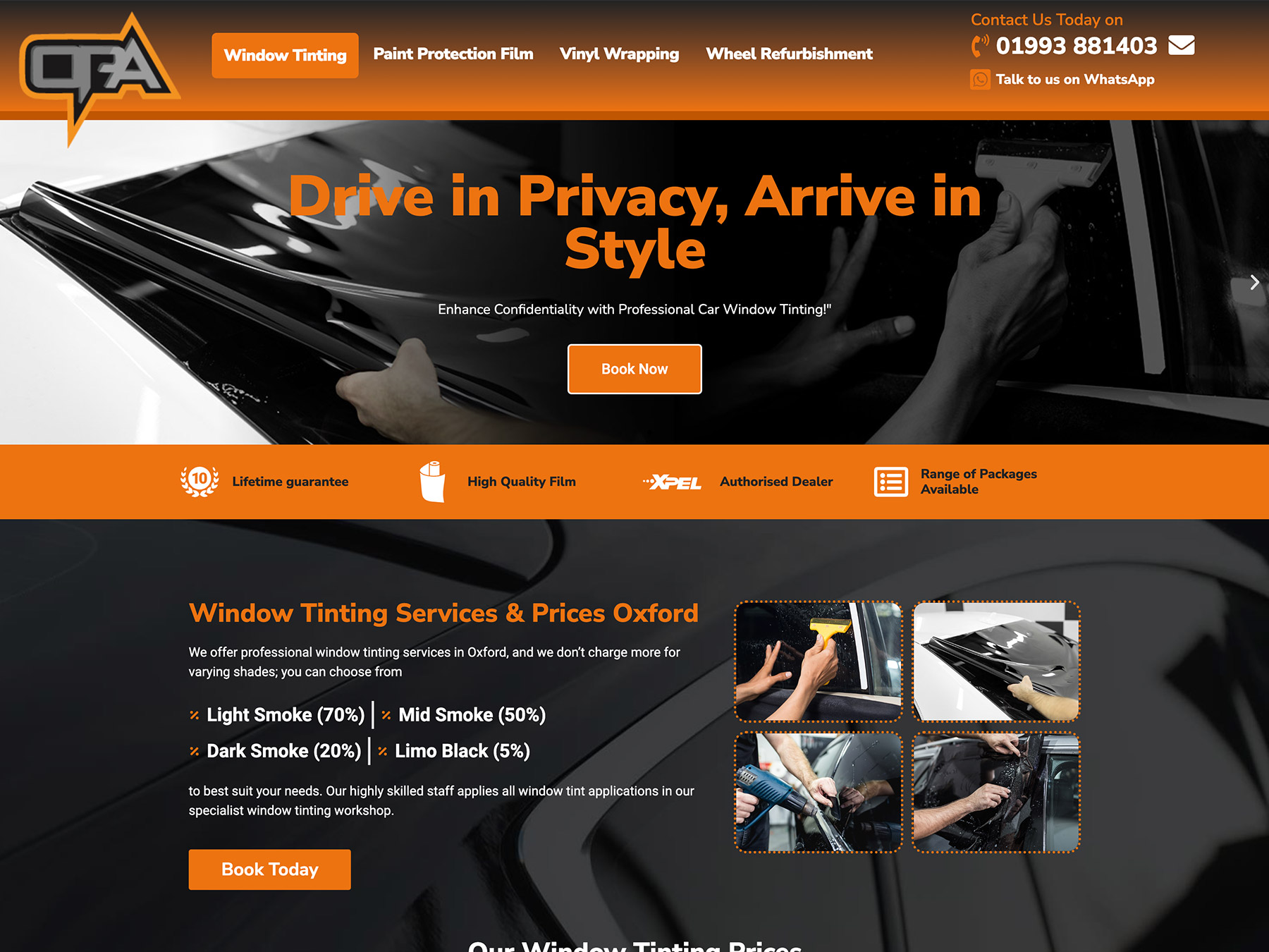 CTA window tinting website