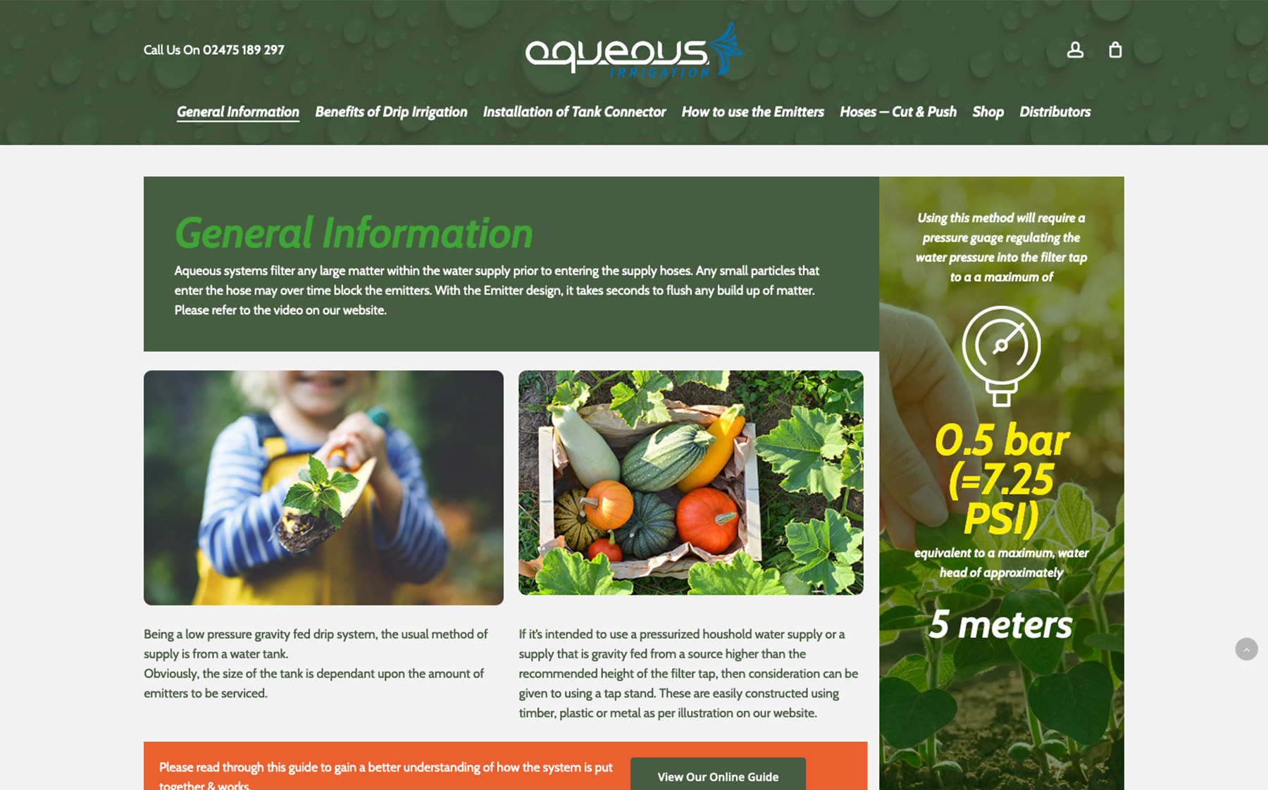 Aqueous online shop built by ATK