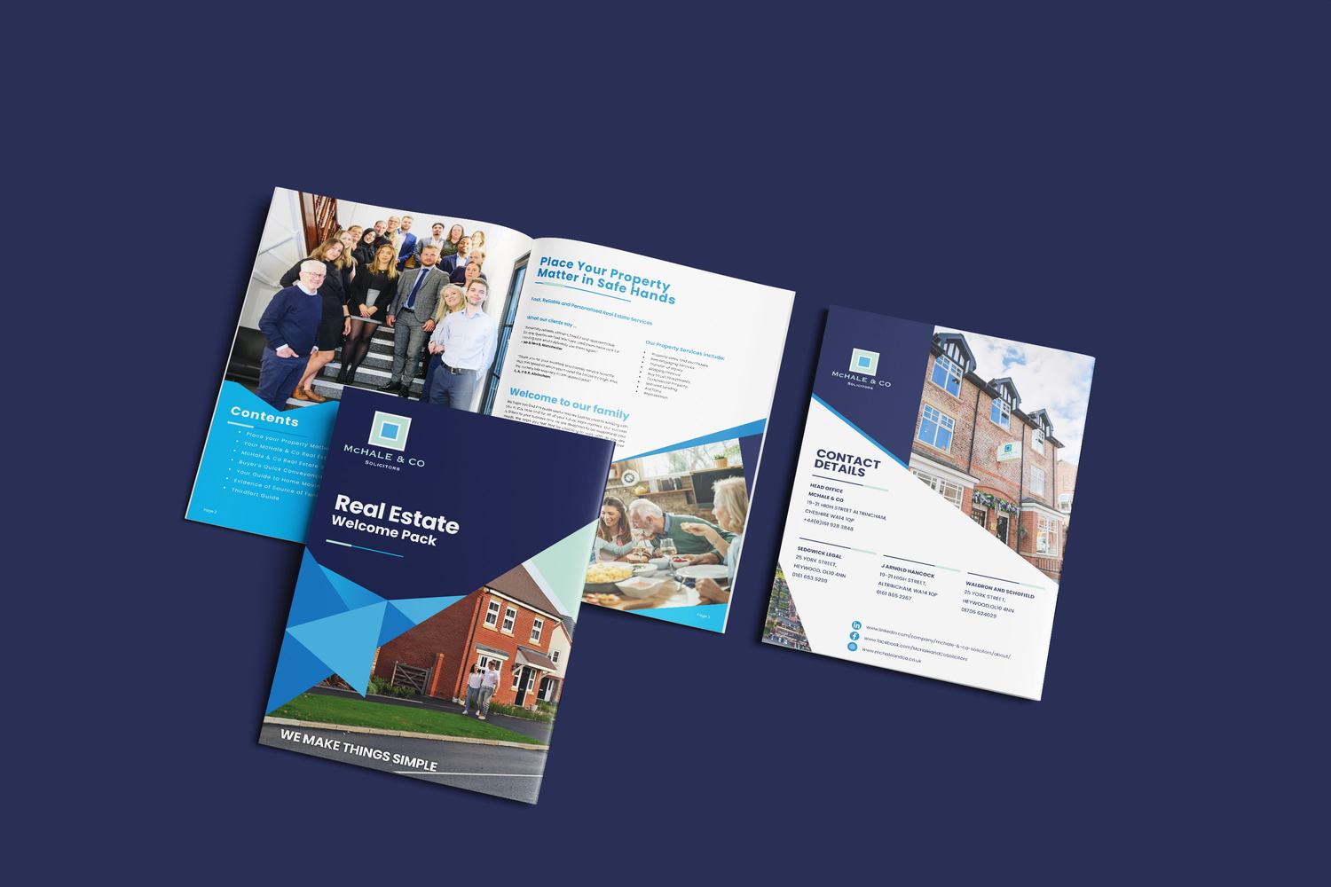 Estate agent welcome pack brochure for house buyers and sellers