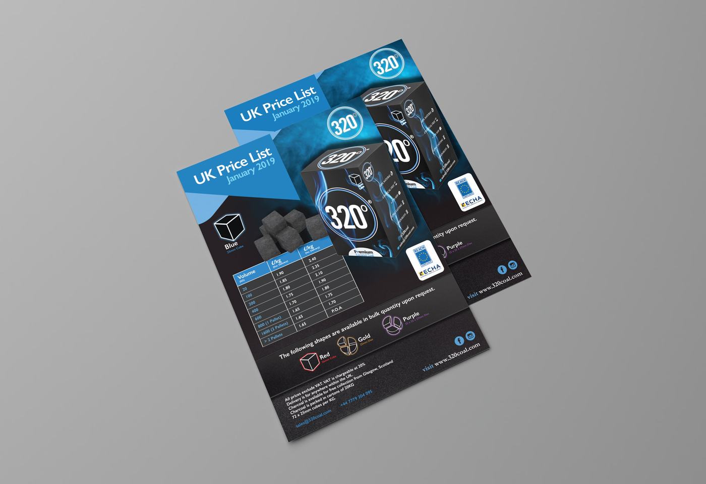 320 Coal UK price list leaflet