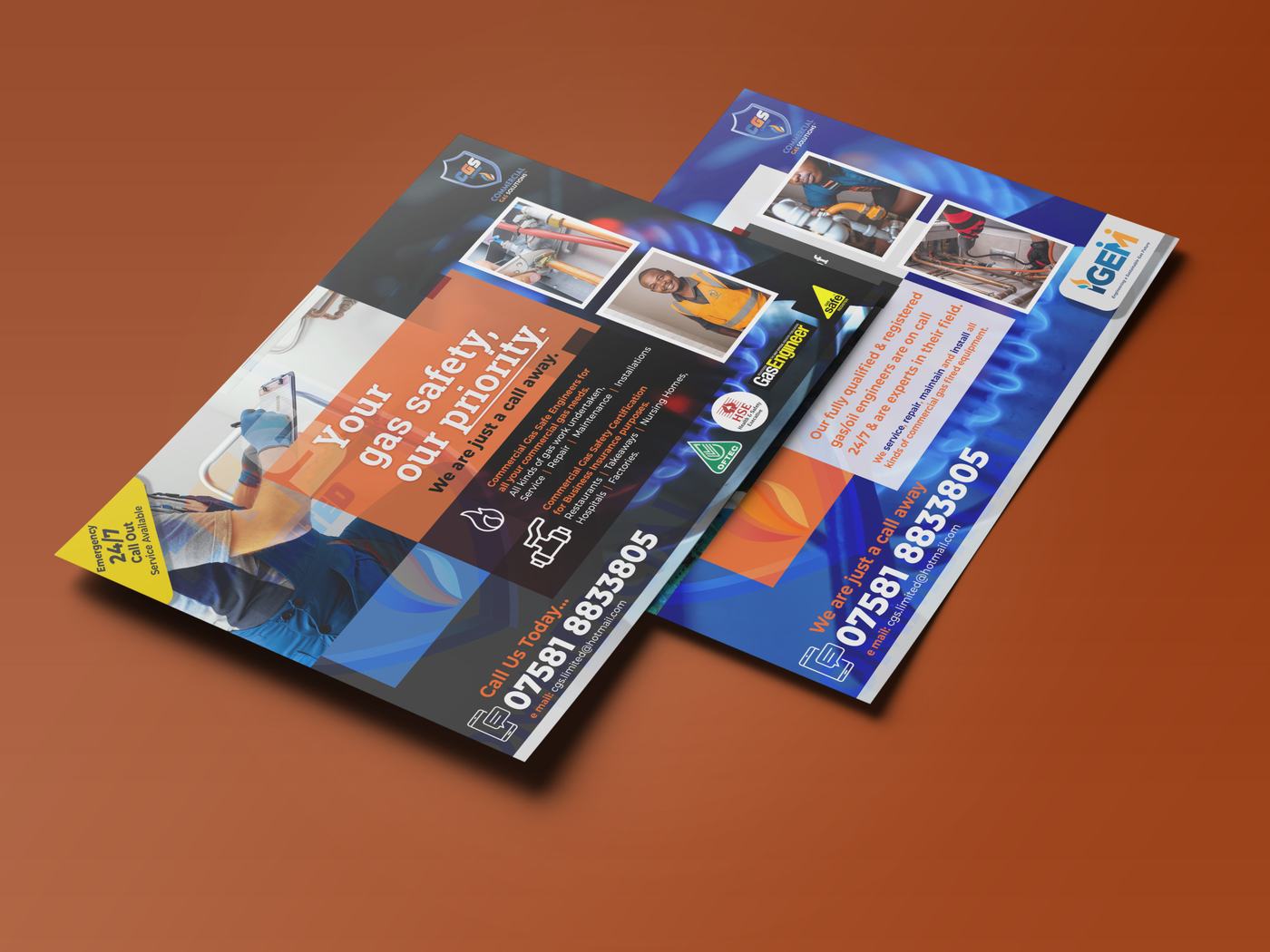 Commercial Gas Solutions double-sided flyer