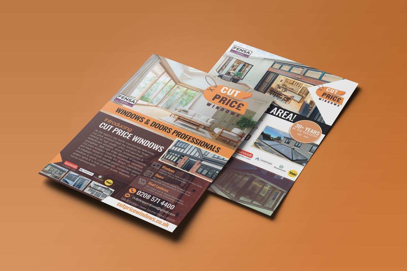 Cut Price Windows double-sided flyer