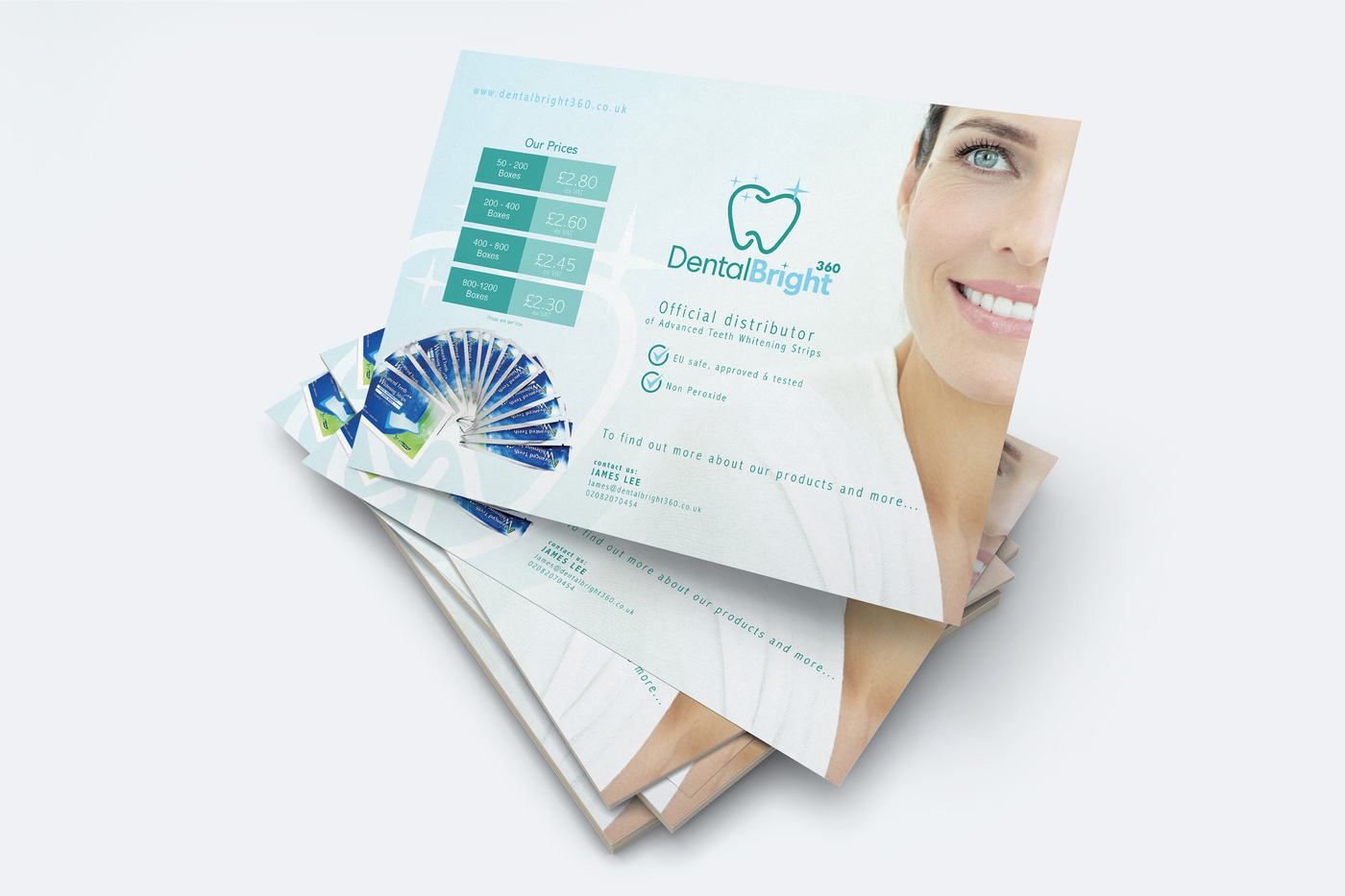 Dental Bright teeth whitening flyers