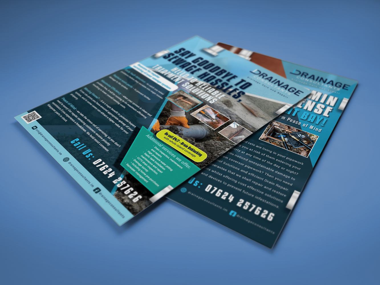 Drainage Consultants double-sided flyer