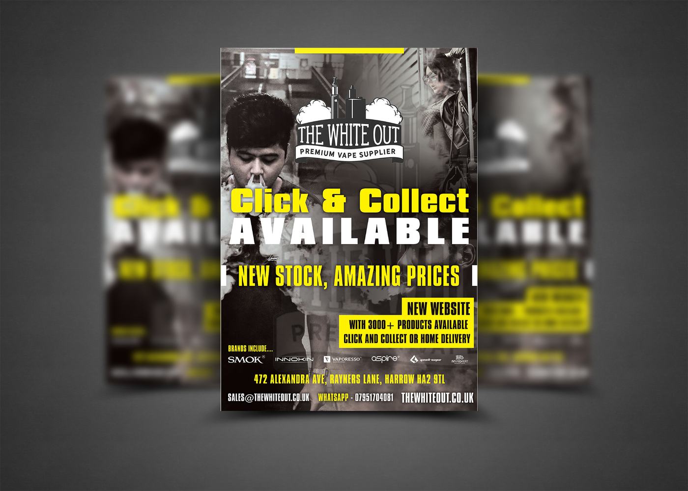 The White Out click and collect flyer