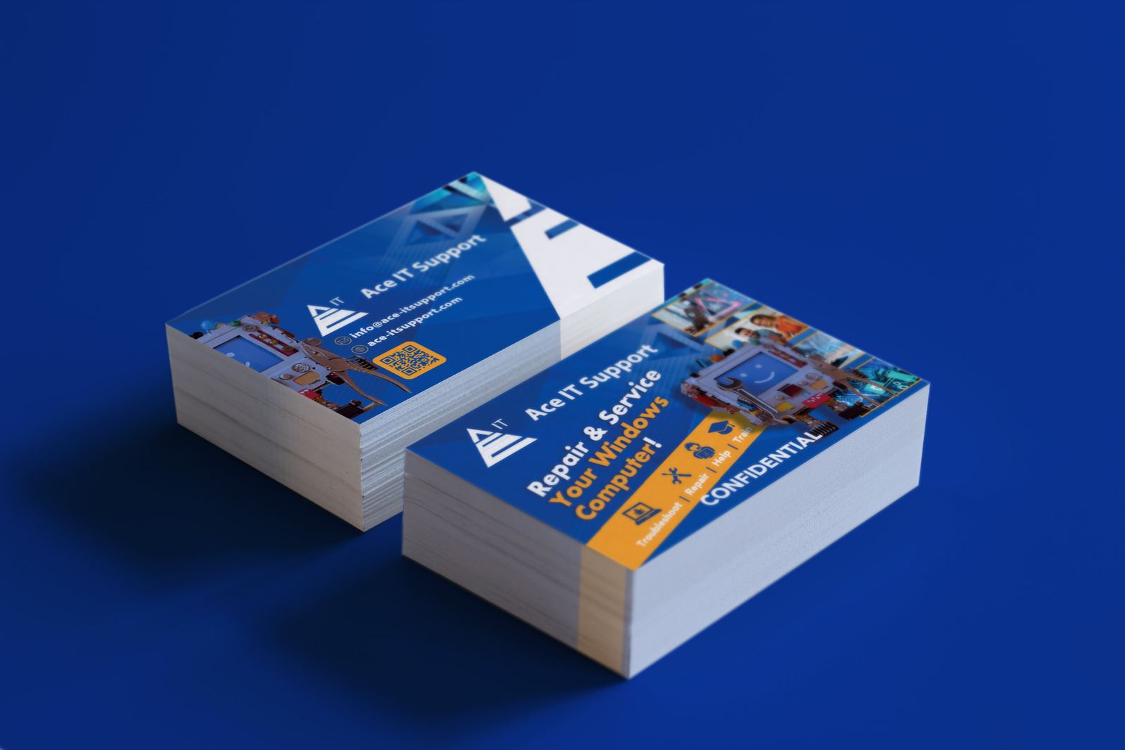 Ace IT Support double-sided business cards