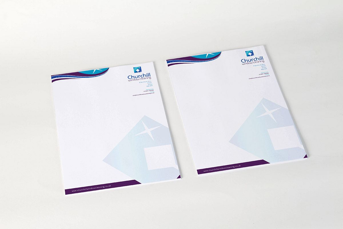 Churchill Window Cleaning letterheads